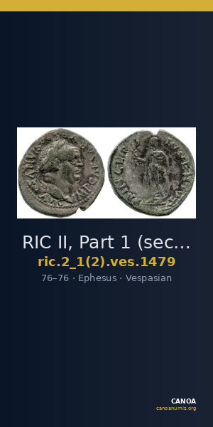 RIC II, Part 1 (second edition) Vespasian 1479 — CANOA
