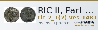 RIC II, Part 1 (second edition) Vespasian 1481 — CANOA