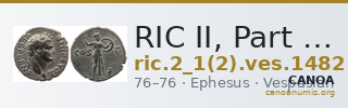 RIC II, Part 1 (second edition) Vespasian 1482 — CANOA