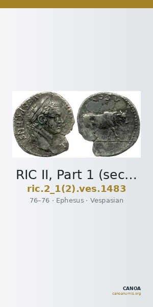 RIC II, Part 1 (second edition) Vespasian 1483 — CANOA
