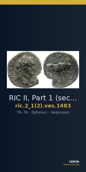 RIC II, Part 1 (second edition) Vespasian 1483 — CANOA