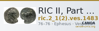 RIC II, Part 1 (second edition) Vespasian 1483 — CANOA