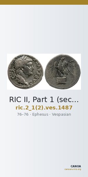 RIC II, Part 1 (second edition) Vespasian 1487 — CANOA