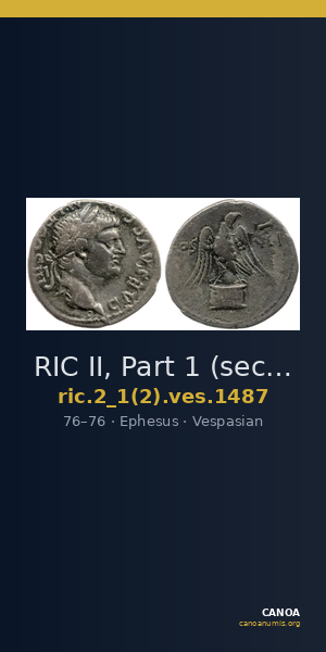 RIC II, Part 1 (second edition) Vespasian 1487 — CANOA