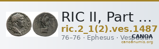 RIC II, Part 1 (second edition) Vespasian 1487 — CANOA