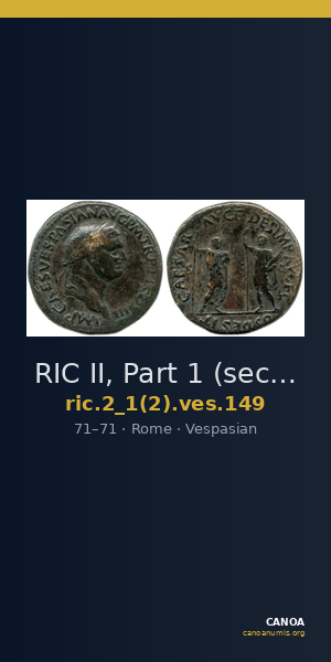 RIC II, Part 1 (second edition) Vespasian 149 — CANOA