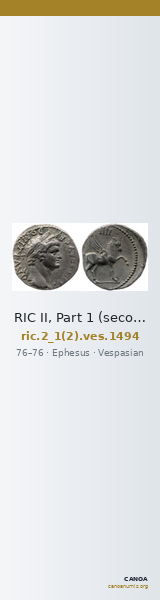 RIC II, Part 1 (second edition) Vespasian 1494 — CANOA