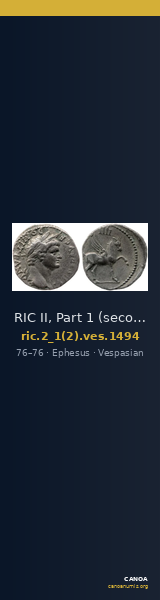 RIC II, Part 1 (second edition) Vespasian 1494 — CANOA