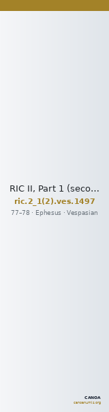 RIC II, Part 1 (second edition) Vespasian 1497 — CANOA