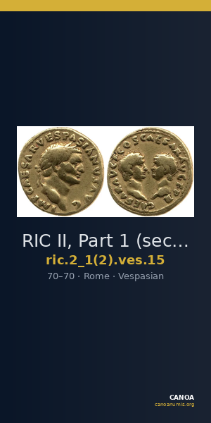 RIC II, Part 1 (second edition) Vespasian 15 — CANOA