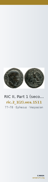 RIC II, Part 1 (second edition) Vespasian 1511 — CANOA