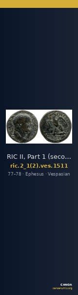 RIC II, Part 1 (second edition) Vespasian 1511 — CANOA
