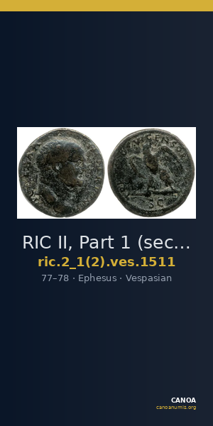 RIC II, Part 1 (second edition) Vespasian 1511 — CANOA