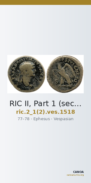 RIC II, Part 1 (second edition) Vespasian 1518 — CANOA