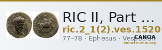 RIC II, Part 1 (second edition) Vespasian 1520 — CANOA