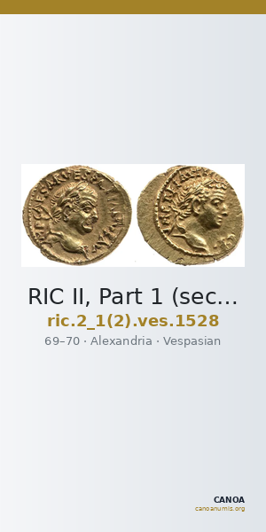 RIC II, Part 1 (second edition) Vespasian 1528 — CANOA