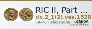 RIC II, Part 1 (second edition) Vespasian 1528 — CANOA