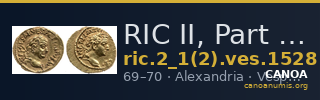 RIC II, Part 1 (second edition) Vespasian 1528 — CANOA