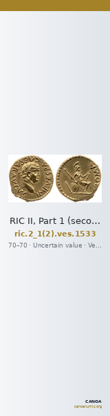 RIC II, Part 1 (second edition) Vespasian 1533 — CANOA