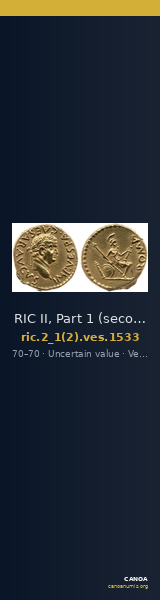 RIC II, Part 1 (second edition) Vespasian 1533 — CANOA