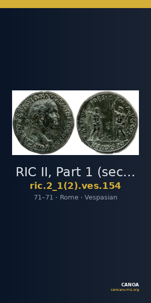 RIC II, Part 1 (second edition) Vespasian 154 — CANOA
