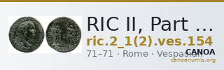 RIC II, Part 1 (second edition) Vespasian 154 — CANOA