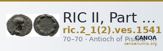 RIC II, Part 1 (second edition) Vespasian 1541 — CANOA