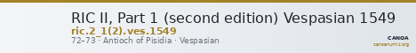 RIC II, Part 1 (second edition) Vespasian 1549 — CANOA
