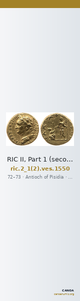 RIC II, Part 1 (second edition) Vespasian 1550 — CANOA