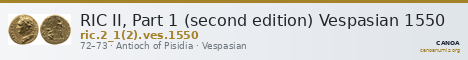 RIC II, Part 1 (second edition) Vespasian 1550 — CANOA