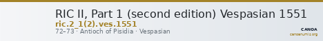 RIC II, Part 1 (second edition) Vespasian 1551 — CANOA