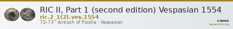 RIC II, Part 1 (second edition) Vespasian 1554 — CANOA