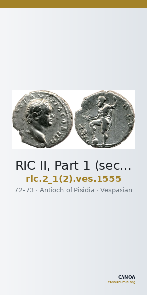RIC II, Part 1 (second edition) Vespasian 1555 — CANOA