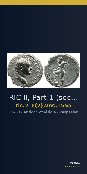 RIC II, Part 1 (second edition) Vespasian 1555 — CANOA