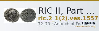 RIC II, Part 1 (second edition) Vespasian 1557 — CANOA