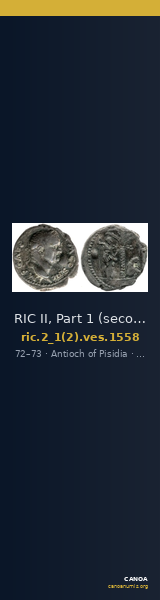 RIC II, Part 1 (second edition) Vespasian 1558 — CANOA