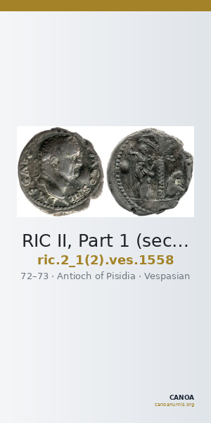 RIC II, Part 1 (second edition) Vespasian 1558 — CANOA