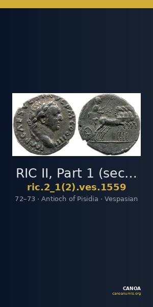 RIC II, Part 1 (second edition) Vespasian 1559 — CANOA