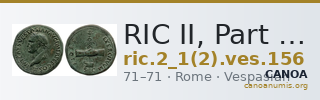 RIC II, Part 1 (second edition) Vespasian 156 — CANOA