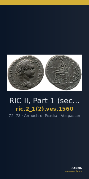 RIC II, Part 1 (second edition) Vespasian 1560 — CANOA