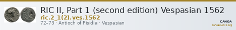 RIC II, Part 1 (second edition) Vespasian 1562 — CANOA