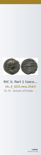 RIC II, Part 1 (second edition) Vespasian 1563 — CANOA