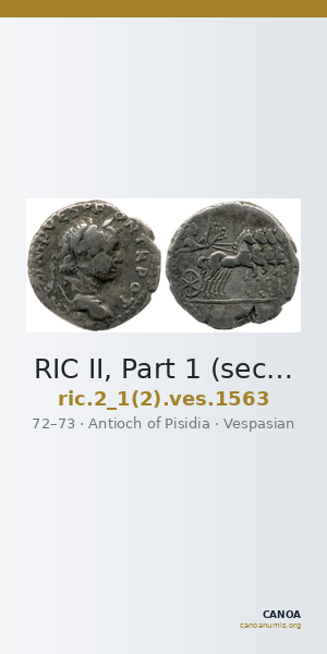 RIC II, Part 1 (second edition) Vespasian 1563 — CANOA
