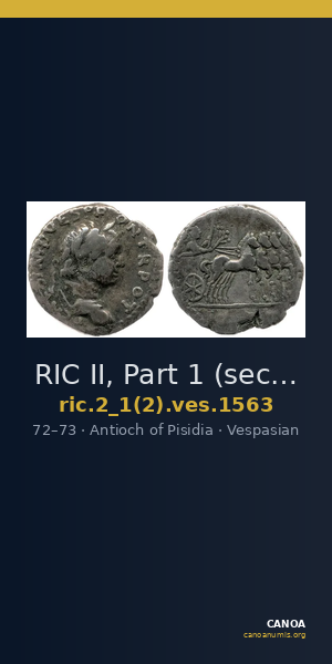RIC II, Part 1 (second edition) Vespasian 1563 — CANOA