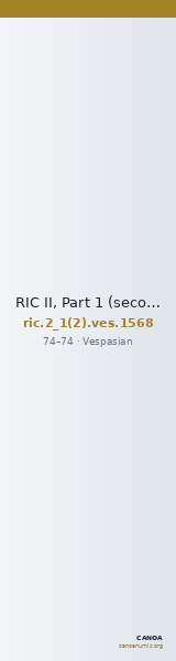 RIC II, Part 1 (second edition) Vespasian 1568 — CANOA