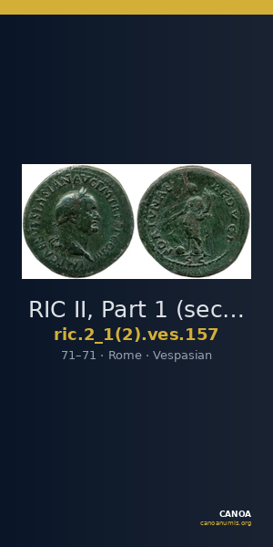 RIC II, Part 1 (second edition) Vespasian 157 — CANOA