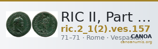 RIC II, Part 1 (second edition) Vespasian 157 — CANOA