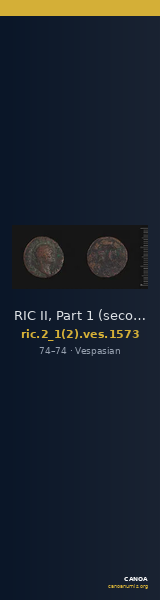 RIC II, Part 1 (second edition) Vespasian 1573 — CANOA