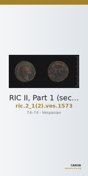 RIC II, Part 1 (second edition) Vespasian 1573 — CANOA