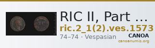 RIC II, Part 1 (second edition) Vespasian 1573 — CANOA